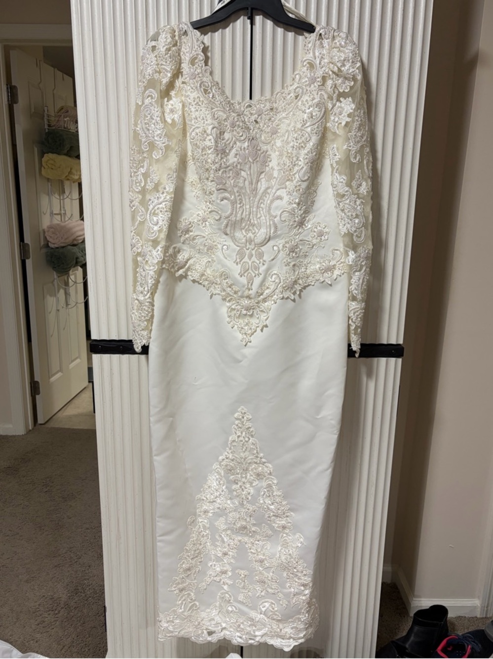 Vintage 90s Wedding Gown with Detachable Train